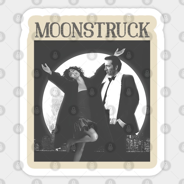 Moonstruck // Movie Retro Sticker by akunetees